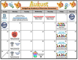 ✨August 2025 Activity Calendar ✨ ✨Welcome back Bulldogs!✨